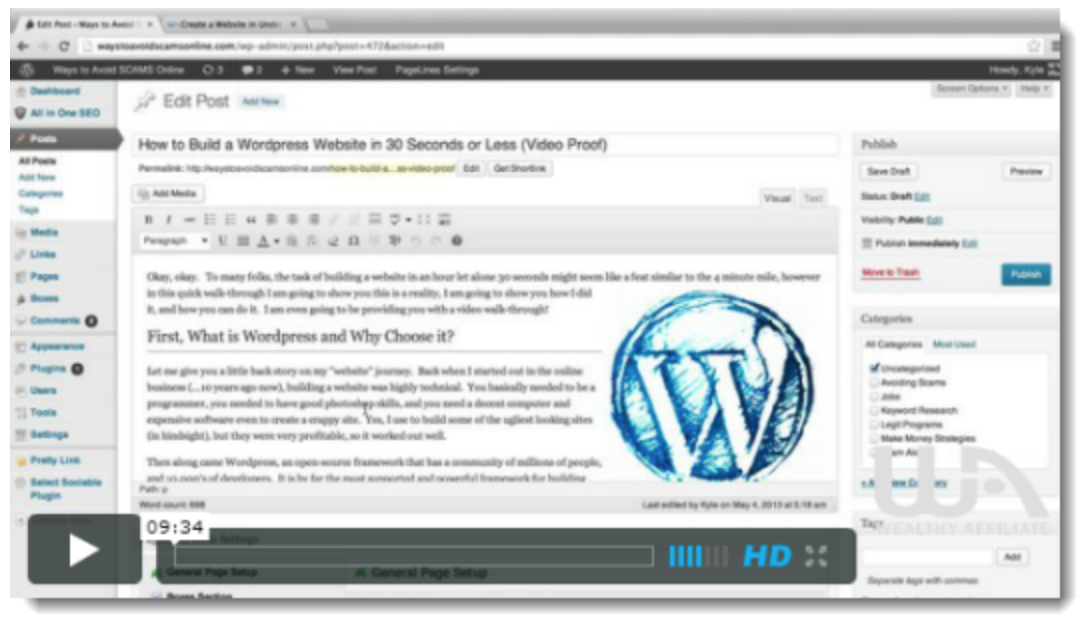 How to create a WordPress website in 30 seconds or less
