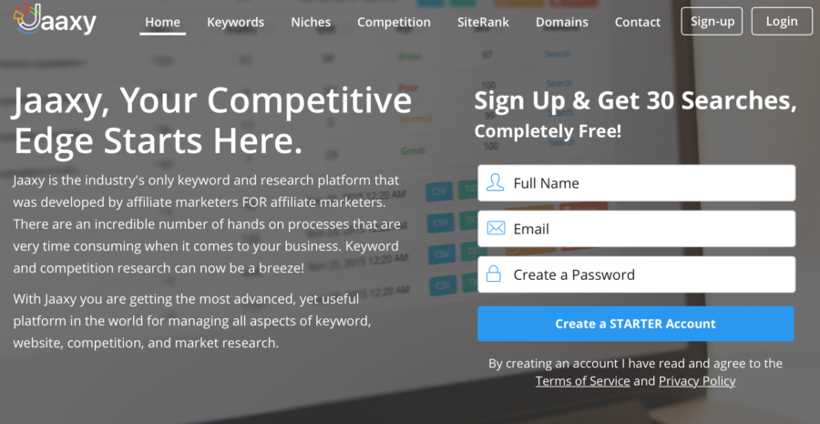 The jaaxy keyword tool review